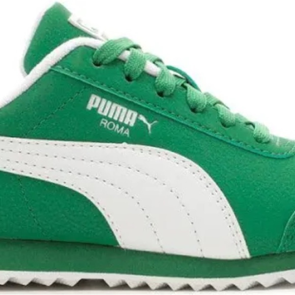 PUMA Kids Sneakers in Green and White